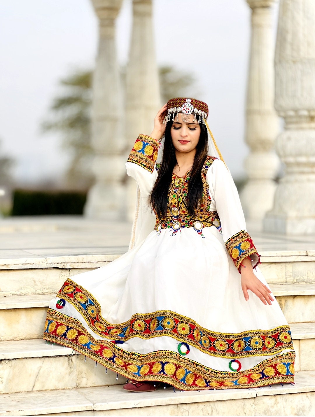 Elegant Ethnic frock Dress | Formal Shalwar Suit for Women | party wear, Embroidered patchwork Dubatta, Shalwar