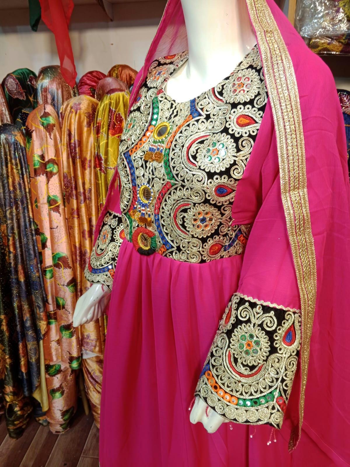 Afghani cultural Charma dress for women, 3pcs afghani dress, formal outfit for women, with shalwar, qameez, dubata, partywear dress