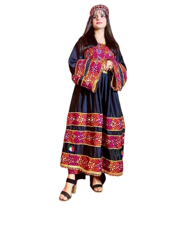 Black silk dress 3pcs afghani style, frock with dubata shalwar, formal dress indian dress, beautiful silk wedding dress handmade.