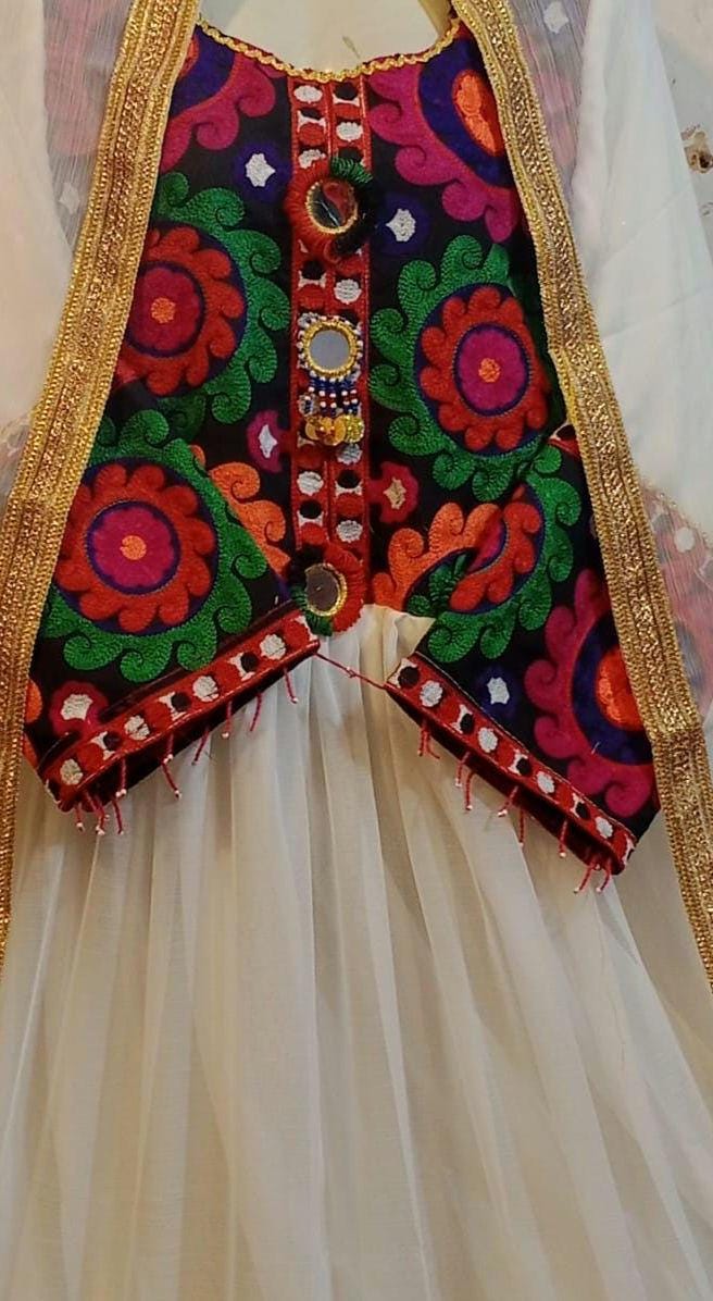 Afghani Embroidered dress, Traditional Shalwar suit for women, Afghanistani attire, Sindhi cultural dress, partywear Shalwar kameez, ethnic