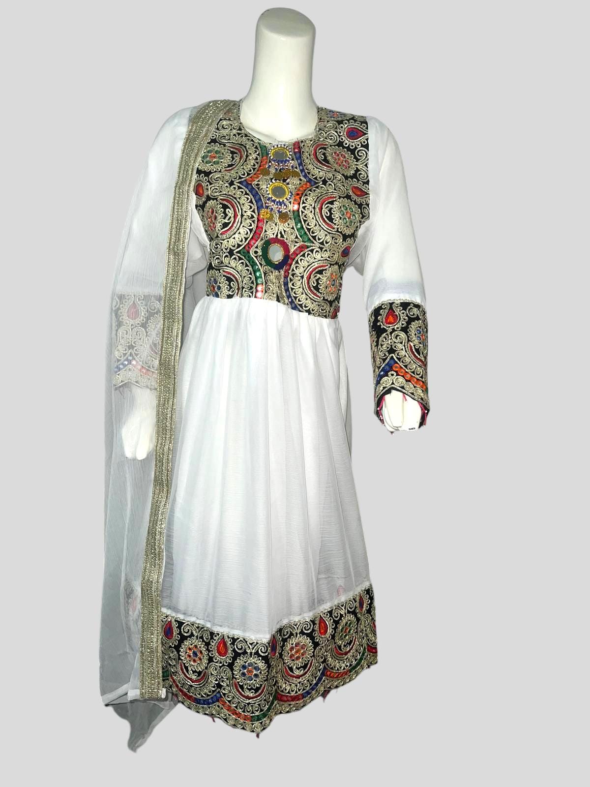 Afghani cultural Charma dress for women, 3pcs afghani dress, formal outfit for women, with shalwar, qameez, dubata, partywear dress