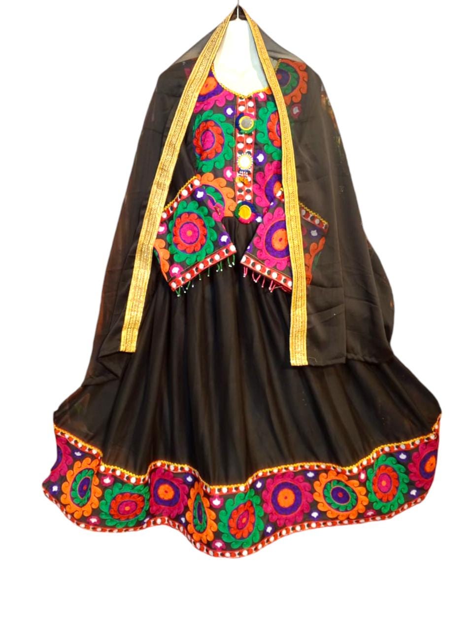 Afghani Embroidered dress, Traditional Shalwar suit for women, Afghanistani attire, Sindhi cultural dress, partywear Shalwar kameez, ethnic
