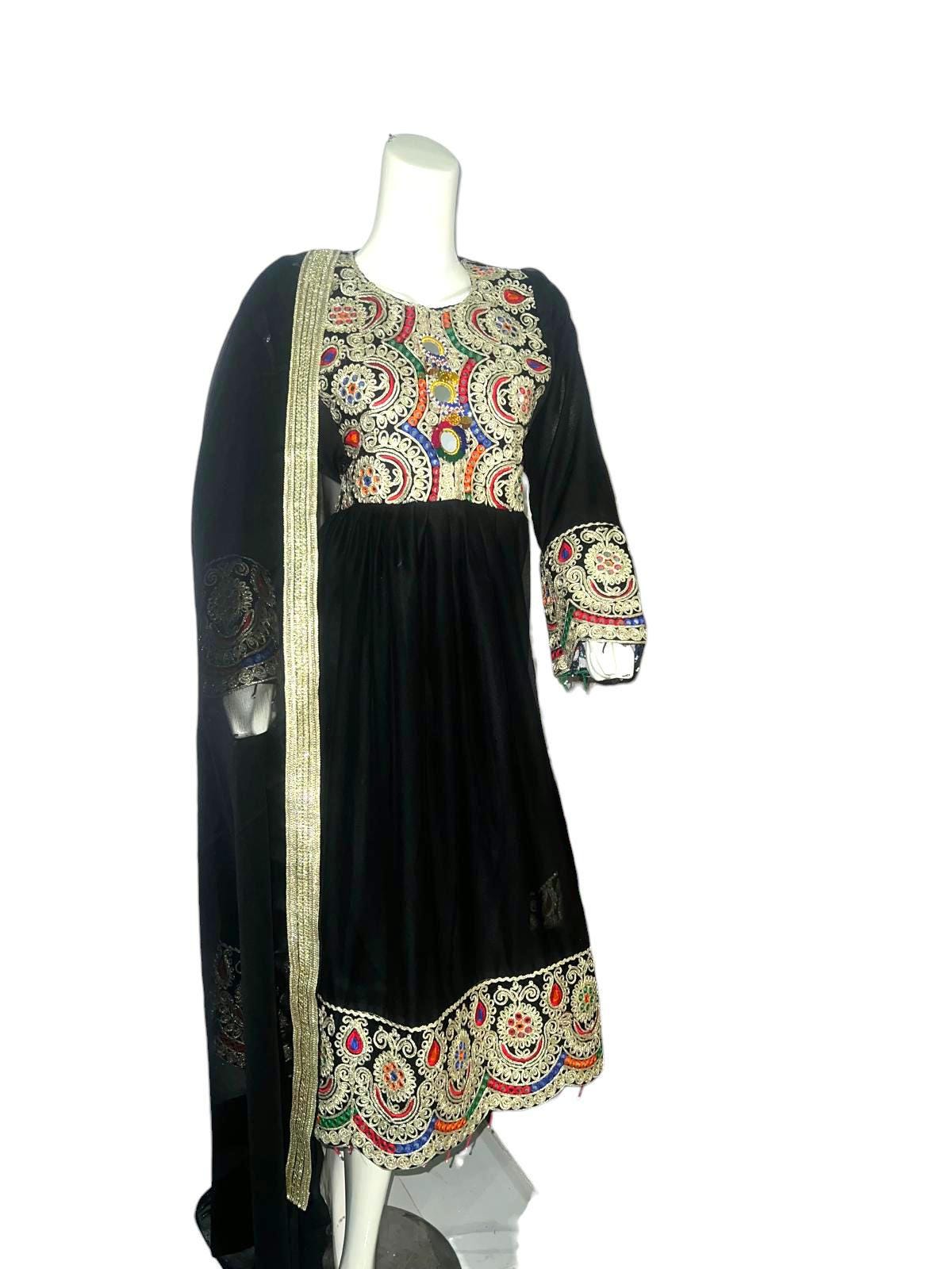 Afghani cultural Charma dress for women, 3pcs afghani dress, formal outfit for women, with shalwar, qameez, dubata, partywear dress