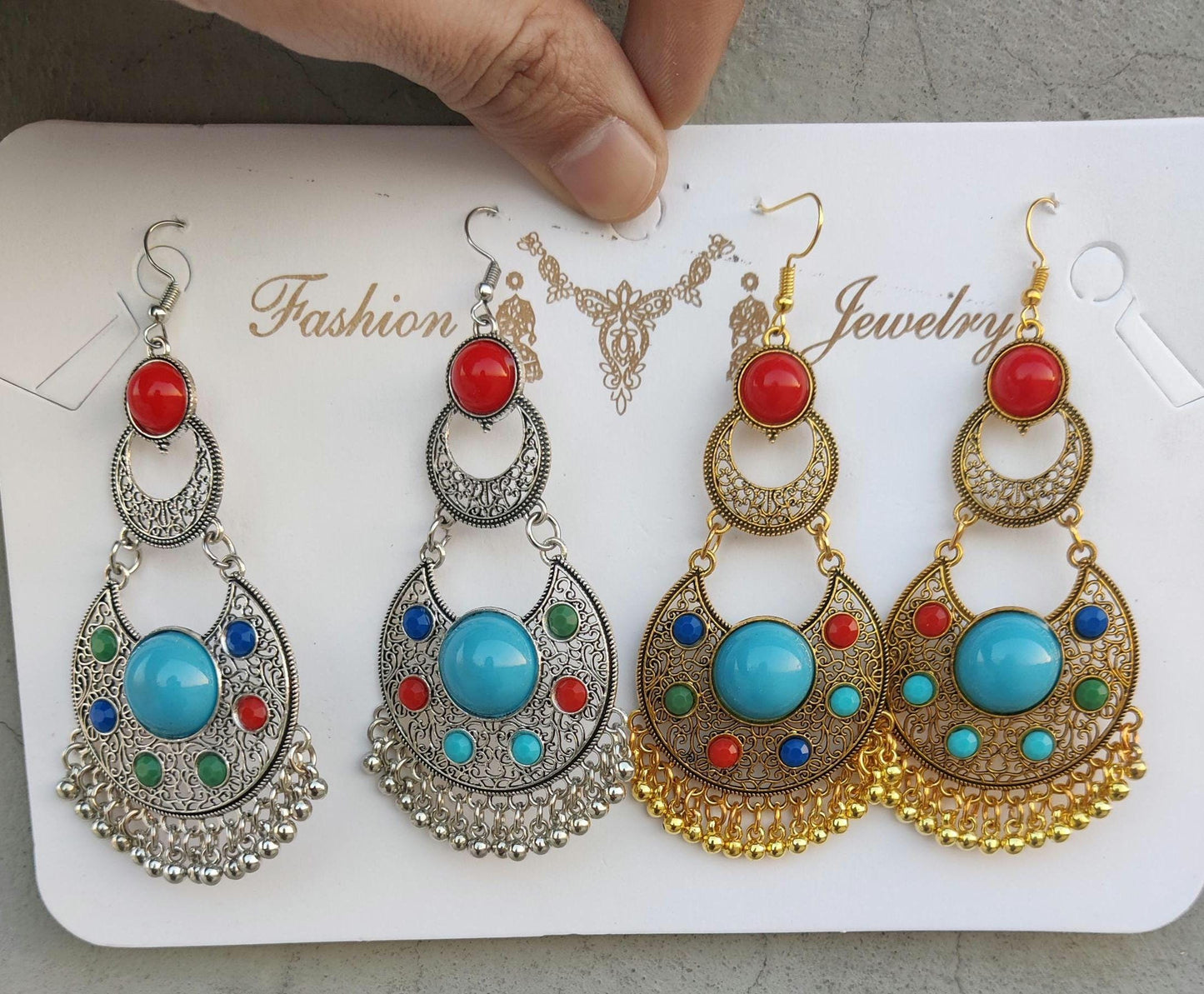 Elegant Afghan Traditional Earrings for women | Pretty Dangling | Handcrafted Earrings | Chandbali Earings | Ethnic jhumki set |