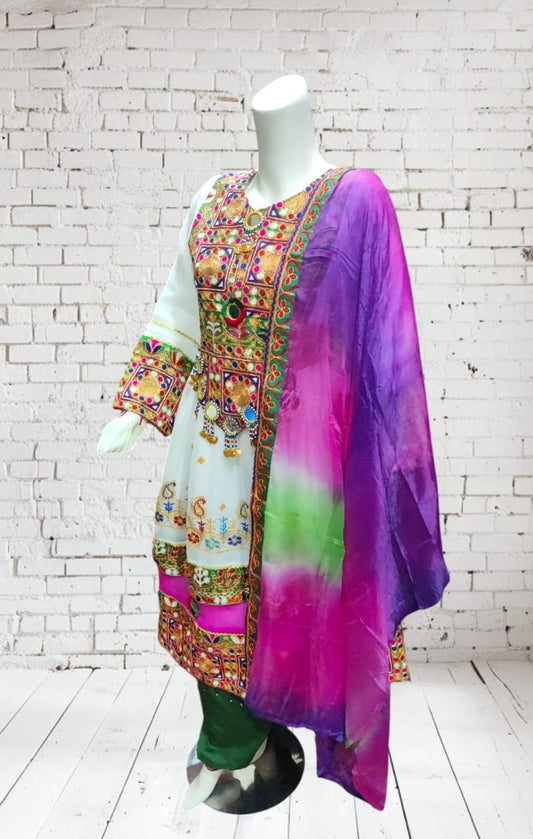 Afghani 3pieces dress | Kuchi handmade dress, Afghani traditional kuchi dress - ready to wear Kuchi clothes, partywer cultural shalwar suit